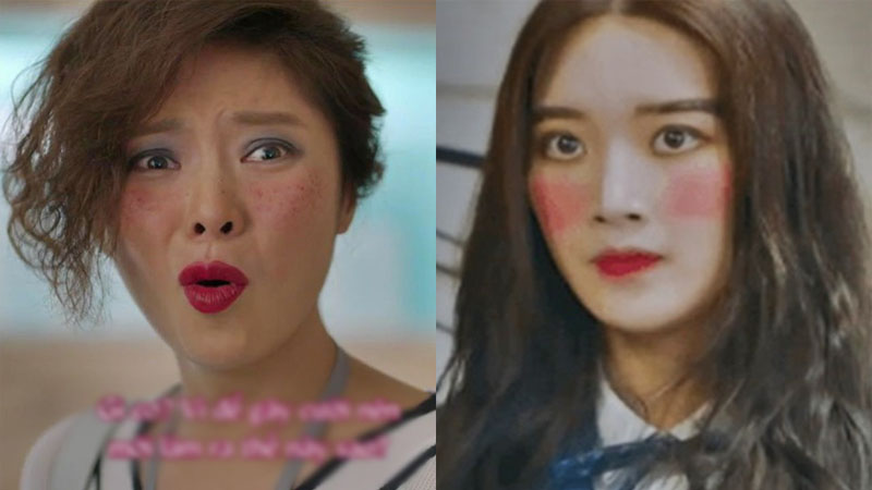 make up má hồng quá đậm